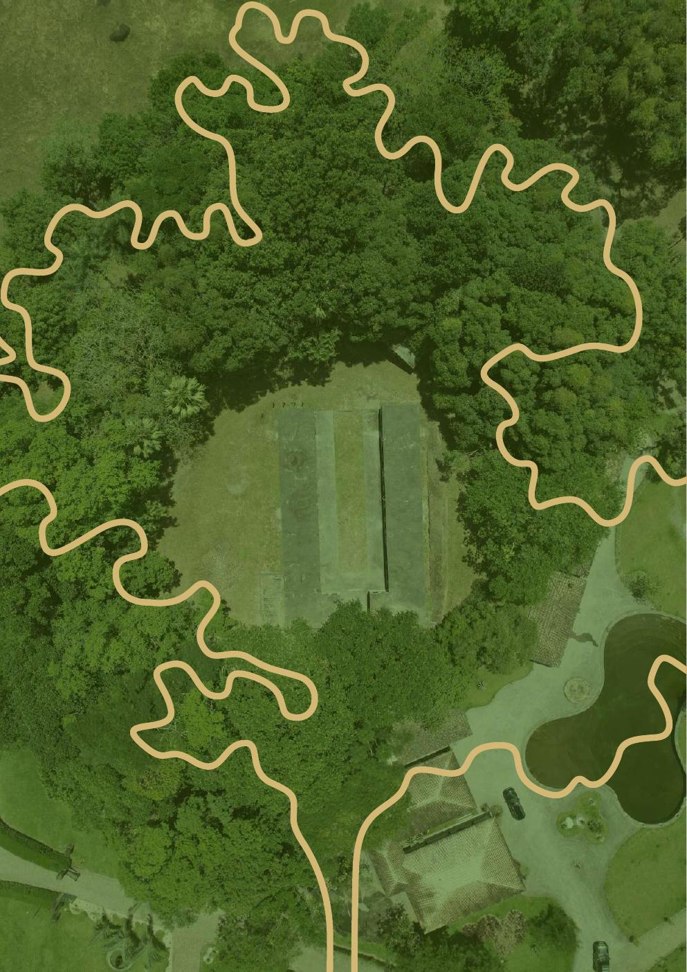 Vista aérea da fazenda